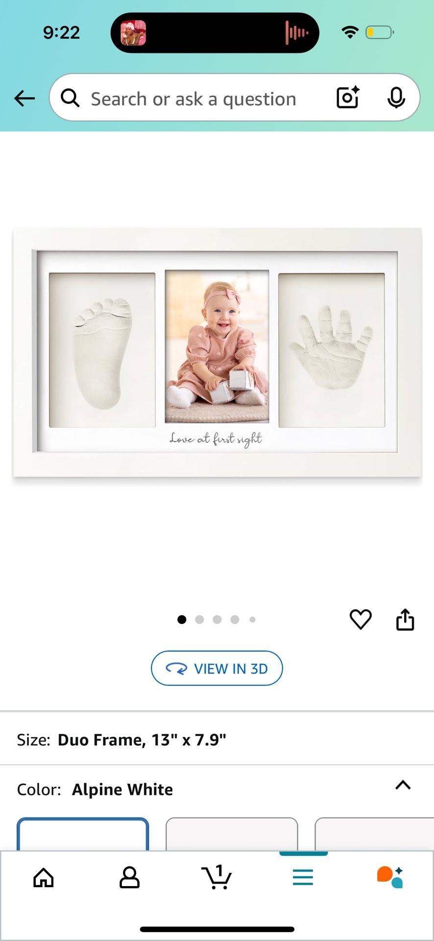 Brand New Baby Keepsake Frame