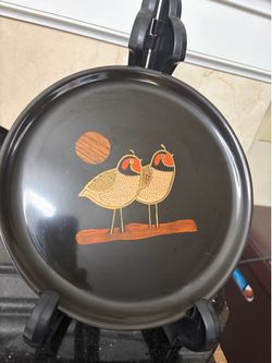 Vintage Couroc Quail Of Monterey Serving Tray 10»
