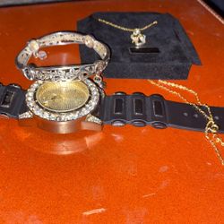 Watch & 14k Necklace 