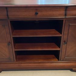 Cherry Finish Solid Wood Tv Console 