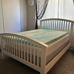 Bed Frame mattress And Mattress Topper 