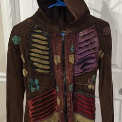Boho Zip Up Hoodie Sweater Size M Just $10