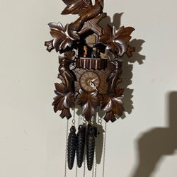 Made In Germany Wooden Cuckoo Clock With Music Dancers