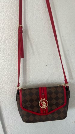 US Polo ASSN Brown and Red Crossbody bag
