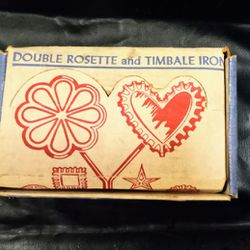 Vintage Nordic Ware Double Rosette and Timbale Iron 4 Molds Original BOX!