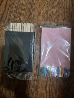 X2 Packs of 10 Paper Frames w/ Mini Close Pins to hang Frames for Fujifilm Instax