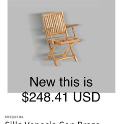 Vintage Wooden Folding Chair - Bosquema Brand