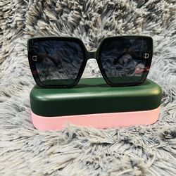 Army Green Glitter Sunglasses 