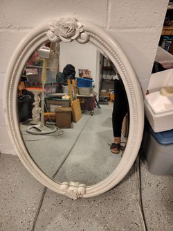 Huge Beautiful  Large Vintage Wood Frame Mirror In Spring Hill