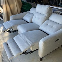 Couch, Recliner Electronic Controlled Gray