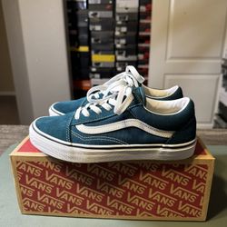 Size 6 Old Skool Vans Deep Teal 