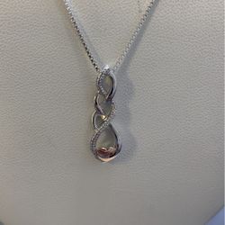 Silver Diamond Necklace 