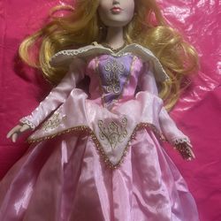Disney Princess Aurora Brass Key Porcelain Doll