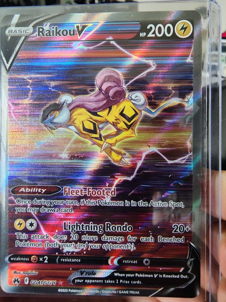 Pokémon TCG Raikou V Crown Zenith: Galarian Gallery GG41/GG70 Holo Ultra  Rare for Sale in Kissimmee, FL - OfferUp