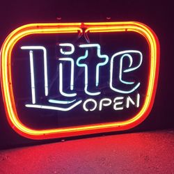  Miller Lite Beer Open Neon Bar Sign 