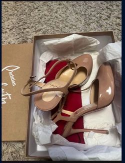 Christian Louboutin Nude Patent Leather Heels