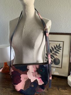 Beautiful Colorful Limited Edition  Purple Floral Crossbody Bag Target  ‘a New Day’ Vegan Leather Originally $45