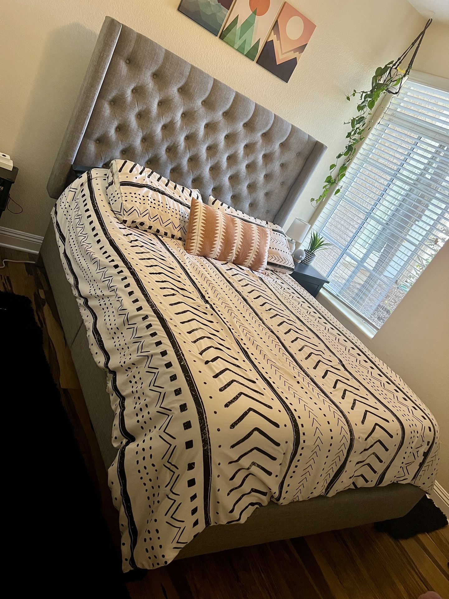 Queen Bed Frame + Box Spring