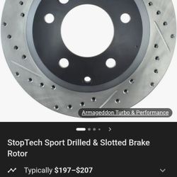 NEW StopTech Sport Slotted & Drilled Brake Rotor - Audi Q7 / Porsche Cayenne