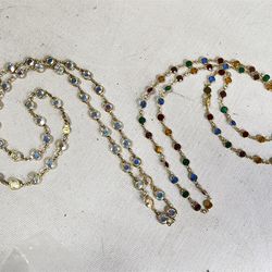 Austrian Crystal Chains - Iridescent & Multi-color (2 pc)