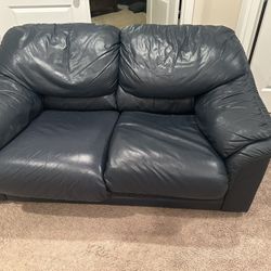 Free Blue Leather Couch 