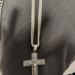 Silver white chain 