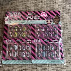 LOL Surprise 4 Pack Press- On Nails/ Party Pack