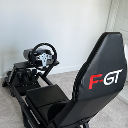 Fanatec force feedback steering wheel and Next Level Racing racing Seat