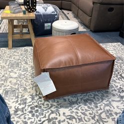 Leather Ottoman 