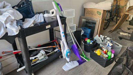 Cleaning cart and supplies