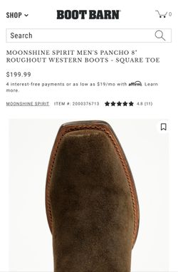 Moonshine Spirit men’s Zipper Western Boots