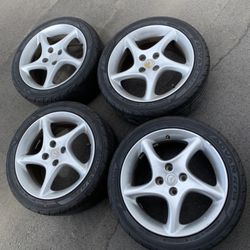 4 X 205/45r16 4x3.94 4x100 Stock Mazda Miata NA NB Xa Xb Ia Echo Corolla Wheels Rims Good 90% Treads Tires 2024 DOT!!!