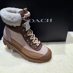 COACH BOOTS TALIA SHEARLING SUED