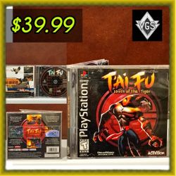 *CIB* T'ai Fu: Wrath of the Tiger (Sony PlayStation 1, 1998)