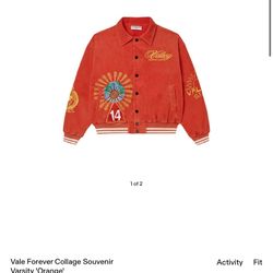 Vale Forever Collage Souvenir Varsity Jacket - Orange