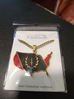 Black American Heritage pendant and chain