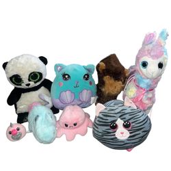 Mixed Plush Toy Variety Lot - 8 plushies