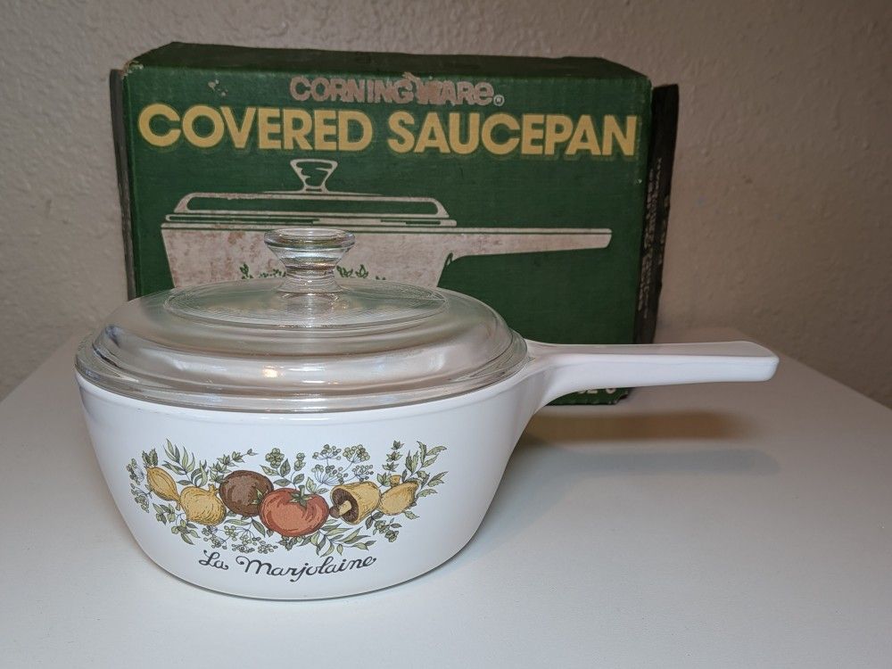 Vtg Corning Ware Spice O Life P-82-8 1 1/2 pt Covered Saucepan w/box