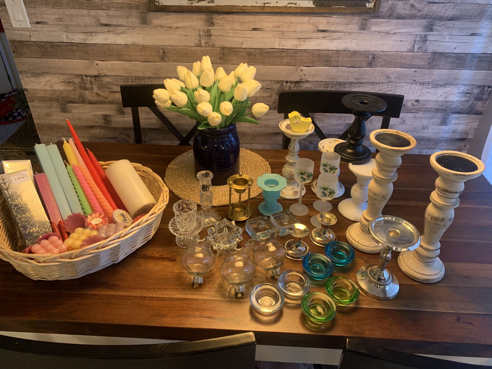 Huge Candle Holders Lot
