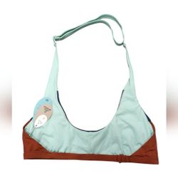 Prana Size Medium Amarantha Atlantic Colorblock Bikini Top New