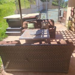 Patio Couches and Firepit