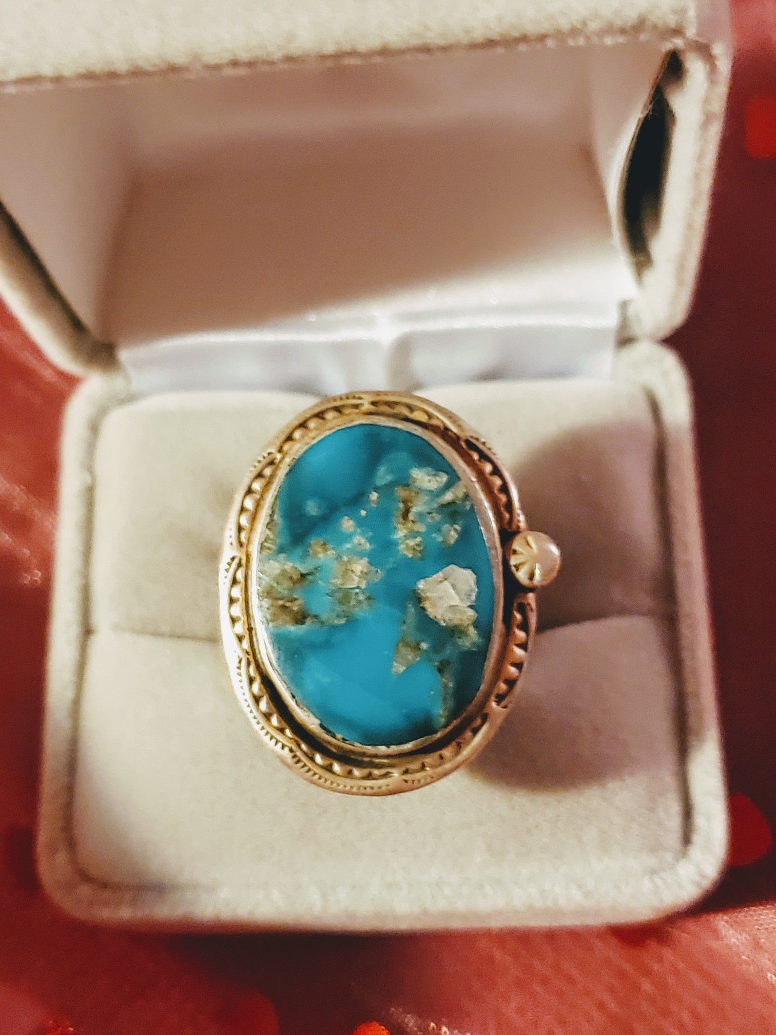 Solid Sterling Silver and Turquoise Ring