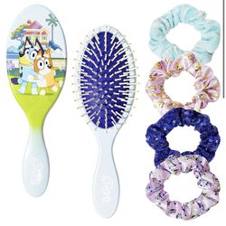 Bluey hair brush and scrunchies