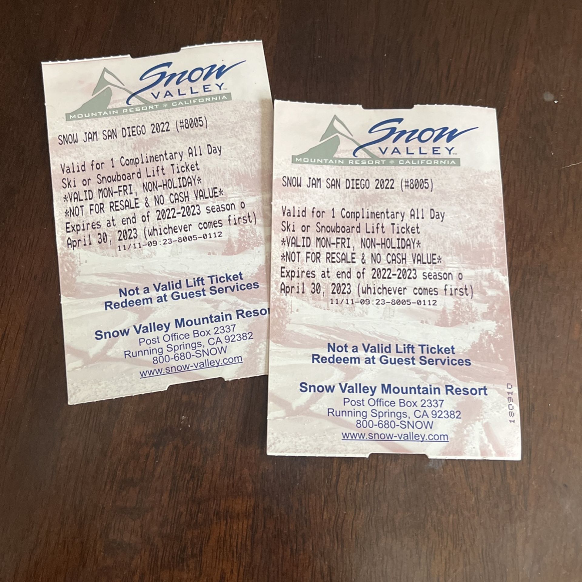 snow valley snow jam lift tickets