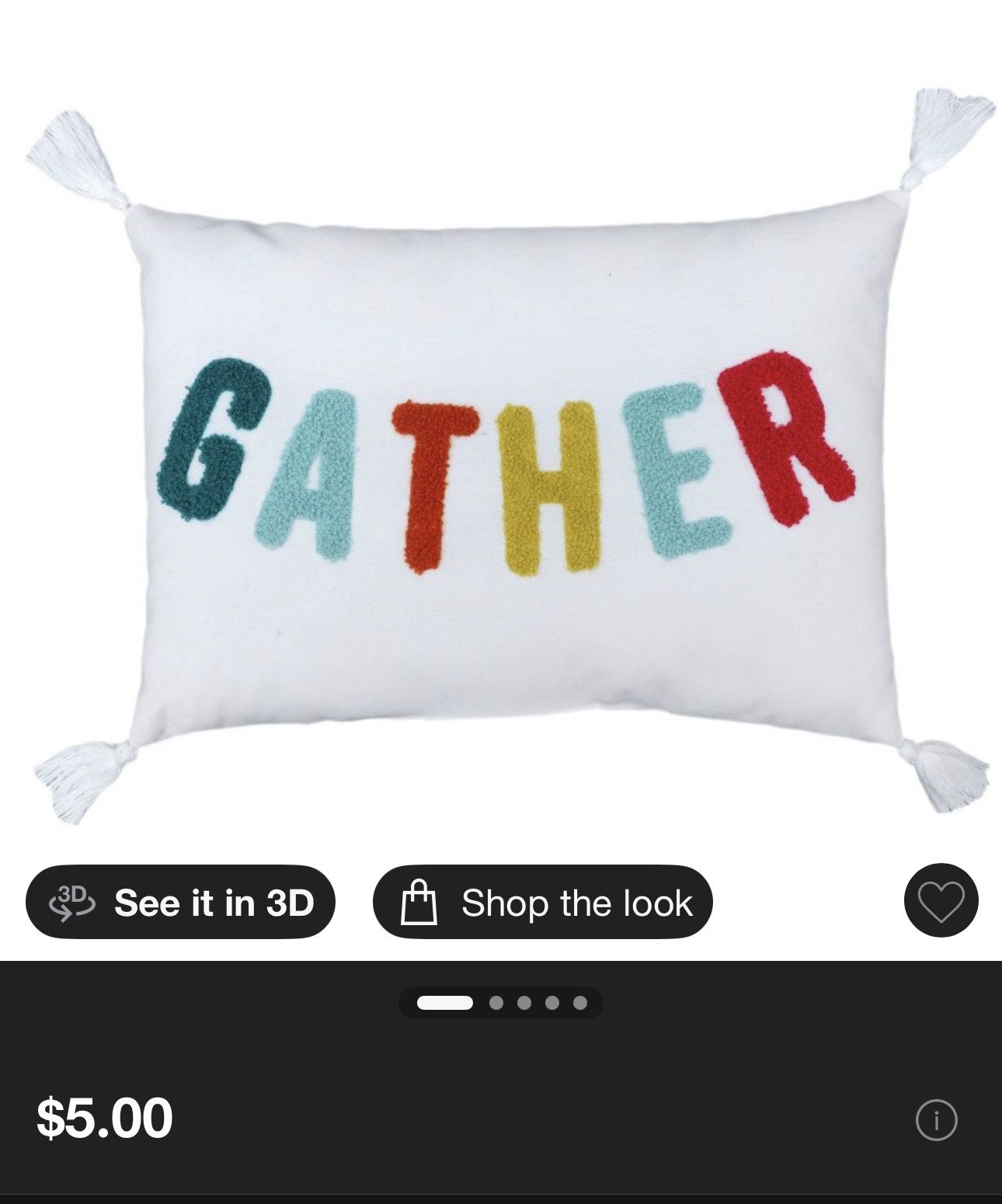 2 New Gather Pillows - 14”x10”