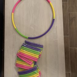 Color Hoop for Kids, Detachable Adjustable Light Weight Plastic Colored Hoops Toy Circles for Party