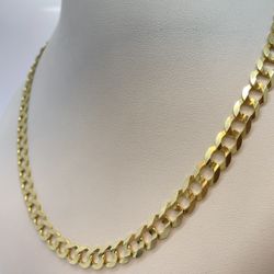 Gold Chain Curb Link 14K New 