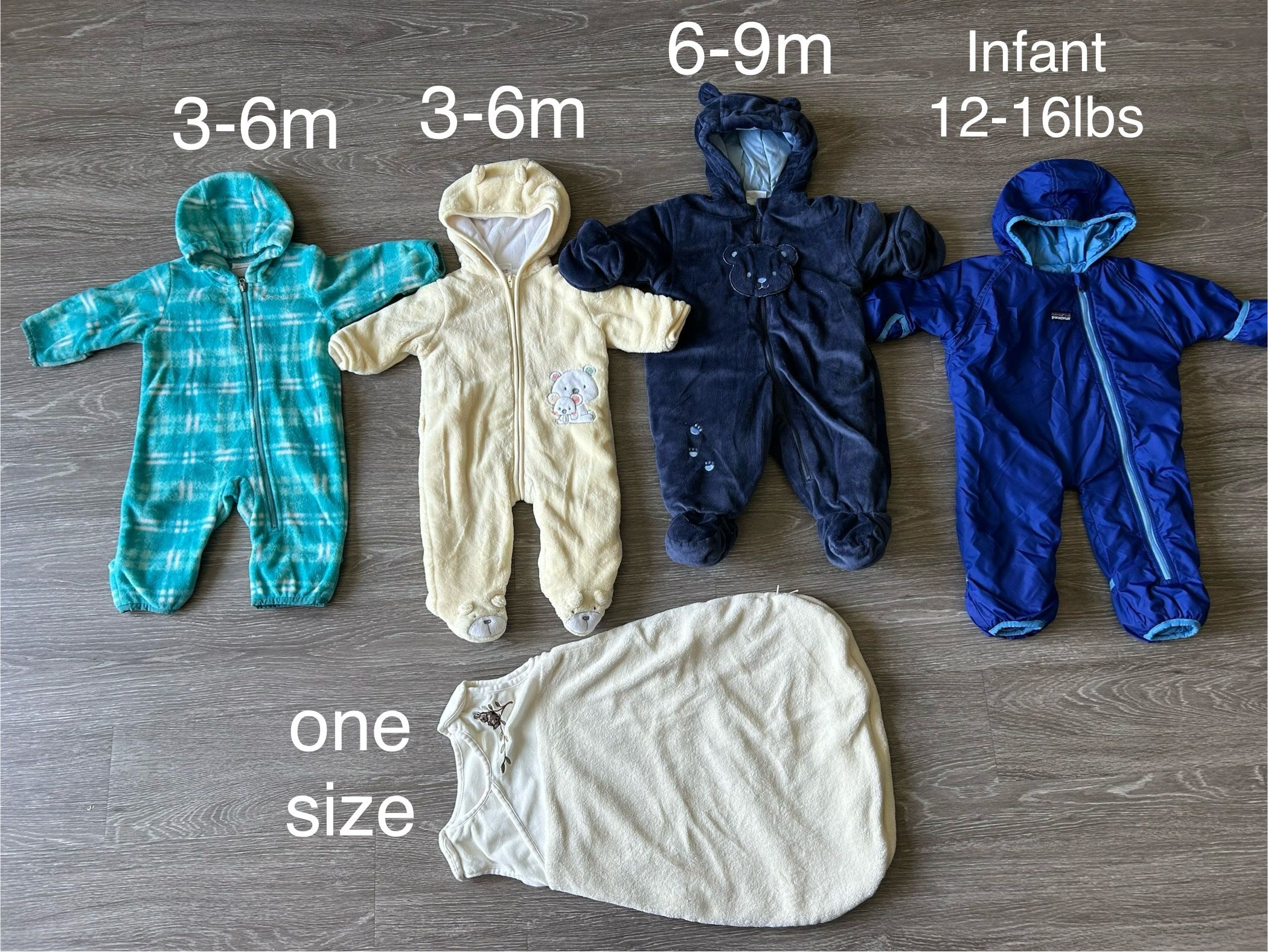 Baby Warm Suits $8 Each