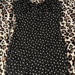 black and white floral dress