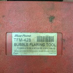 Bluepoint TFM-428 Bubble Flaring Tool Set